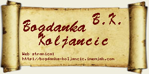 Bogdanka Koljančić vizit kartica